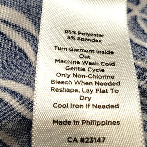 Talbots Floral Dark Blue and White Sleevsless Maxi Dress. Size Petite P - Picture 8 of 11